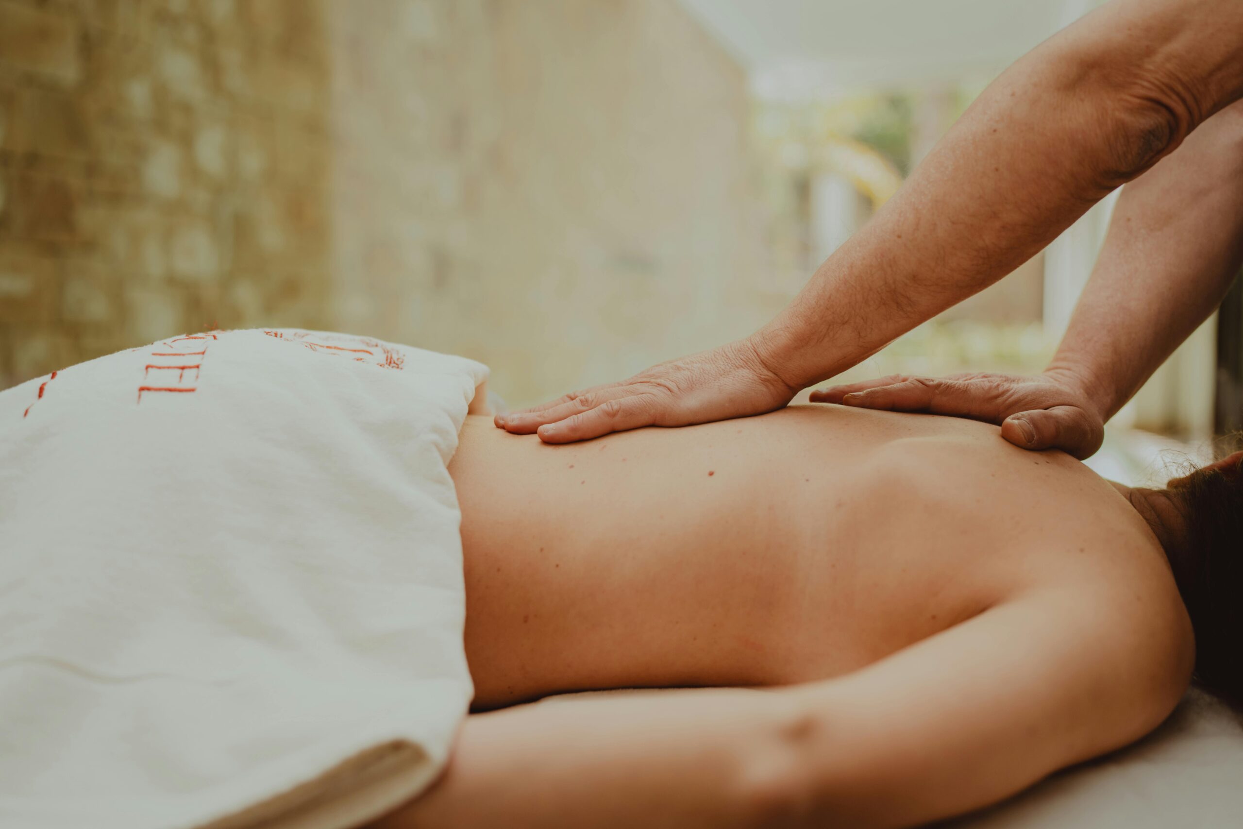 Hem A soothing massage therapy session in a tranquil spa setting focusing on relaxation and wellness.